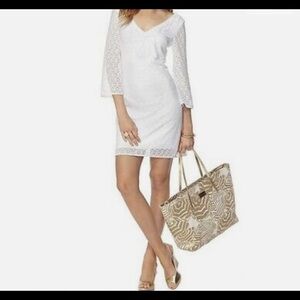 Lilly Pulitzer white lace shift dress size XS